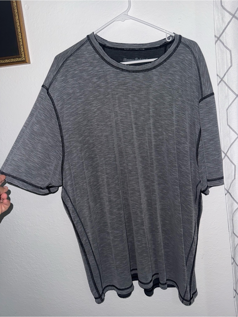 Tommy Bahama Heathered Gray Short-Sleeve Crewneck
